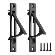 2 Pack Pocket Door Pull Solid Pocket Door Flush Edge Pull Pocket Door Handles in Matte