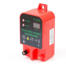 10 km Elektrozaun für Nutztiere, Hochspannungs-Impulssteuerung, geräuscharm, wasserdichtes LCD-Display (EU)