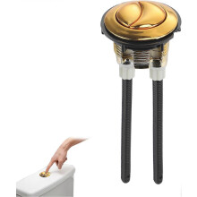 38-mm-Doppelspülknopf für Toiletten, universelle goldene Spülknopf-Standardersatzteile für Badezimmer-WC-Spülkästen
