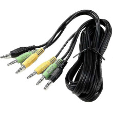 3,5-mm-3-in-1-TRS-Klinkenstecker für 5.1-Kanal-Lautsprecherkabel, Computerzubehör, sehr gut