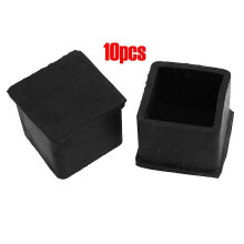 10 Stück 30 mm x 30 mm Möbelfußschoner, quadratische Gummikappen