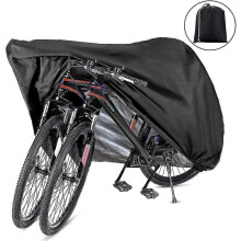 Bike Cover For 2 Or 3 Bikes Outdoor Waterproof Bicycle Covers Rain Sun Uv Dust Wind Proof With Lock Hole For Mountain Road Electric Bike Heavy Duty Bi