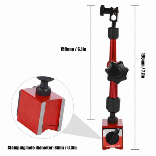 Shockproof Waterproof Leverage Dial Indicator and Mini Flexible Magnetic Base Holder Bracket Tool Kit 2