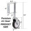 2 Pack Spring Loaded Gate Casters, 4 Inch Heavy Duty Gate Wheels, 360 Degree 2