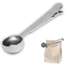 7-Zoll-Kaffeelöffel mit Beutelclip, Kaffeelöffel zum Abmessen von gemahlenem Kaffee
