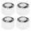 4Pcs/Set High Elasticity PU Fish Board Skateboard Wheels Replacement Accessorieswhite with pattern 2