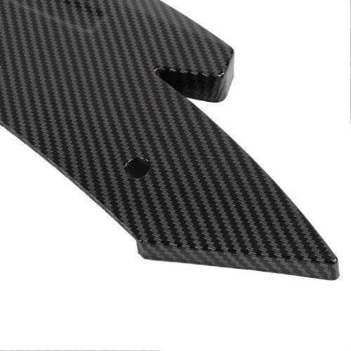 Car Rear Lower Bumper Diffuser Carbon Fiber Style Curved Universal Automobile Modification 2