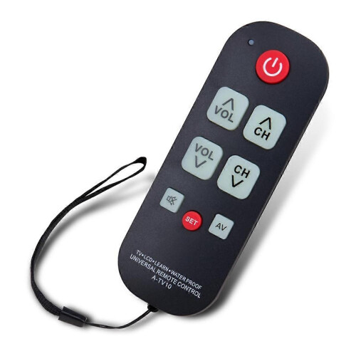 A-TV10 TV Remote for Seniors Universal Controller Simple Waterproof Remote Control with LED Light fo
