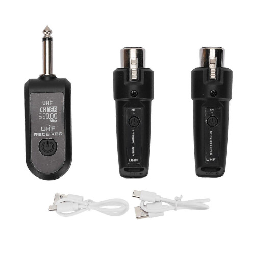 Wireless Microphone Transmitter Receiver XLR Microphone Wireless System Rechargeable Wireless Mic Adapter for Mixer Dynamic Mic 6.35mm Interface 1