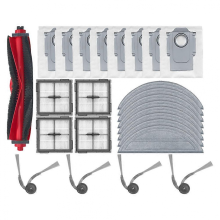 25PCS Compatible with Roborock Q10 VF/Q10 VF+Robot Vacuum Cleaner Replacement Parts Main Side Brush Hepa Filter Mop Cloth Dust Bag