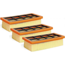 3 Pack Accessory Flat Pleated Filter Compatible with Krcher Vacuum Cleaners Ad 3200, Ad 3 Premium And Ad 4 Premium, 6.415-953.0-2025-ss