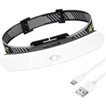 Wiederaufladbare Stirnlampe, 6 Leuchtmodi, 90 verstellbar, 2000 mAh