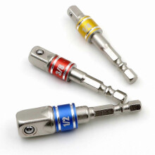 Juego de 3 adaptadores de vaso de impacto para destornilladores de tuercas de 1/4", 3/8" y 1/2".