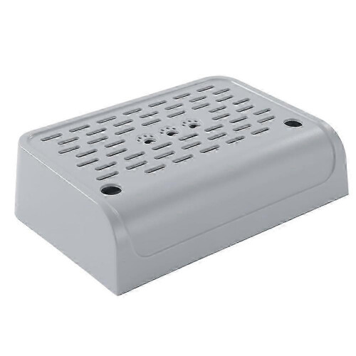 Gray Storage Cat Litter Box with Filter and Ramp Feature