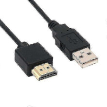 Cable HDMI a USB de cobre puro de 0,5 m con conector de alimentaci??n macho.