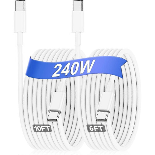240W USB C Charging Cable for MacBook Pro/Air & for iPhone 17/16 Pro Max, MFi