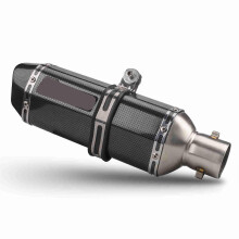Stainless Steel Carbon Fiber Style Exhaust Pipe for Motorcycles ATV Dirt Bikes