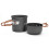Camping Cookware Portable Mess Kit Camping Pot and Pans Cooking Set 4