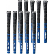 (Azul-Tamaño mediano) 13 piezas de empuñaduras de golf Golf Pride MCC PLUS 4, tamaño estándar y mediano