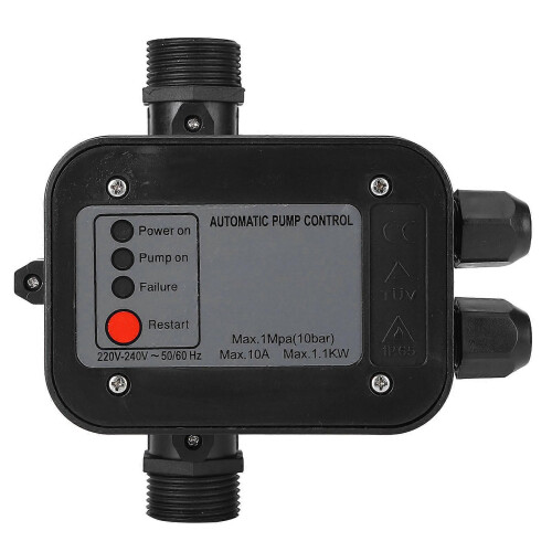 220V Black Self-Priming Water Pump Pressure Switch Automatic Pressure Controller