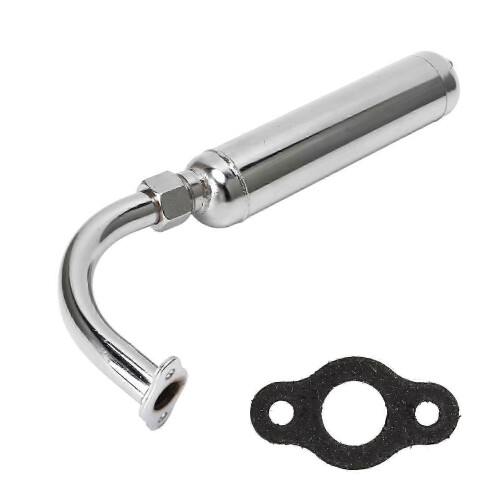 Motorized Bicycle Engine Exhaust Muffler for 49-80cc 2 Stroke Bikes with Silent Tailpipe
