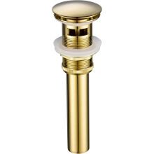 Desagüe para lavabo de baño, construcción de latón macizo que garantiza calidad y larga vida útil, tapón de desagüe emergente para lavabos sin