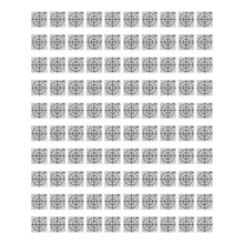 Pack of 100 resin reflective stickers for total station, 3 x 3 cm