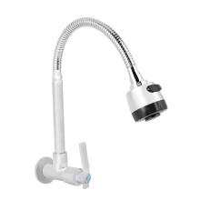 360¡ã Rotatable Wall Mounted Kitchen Faucet Single Cold Water Tap G1/2 Inch