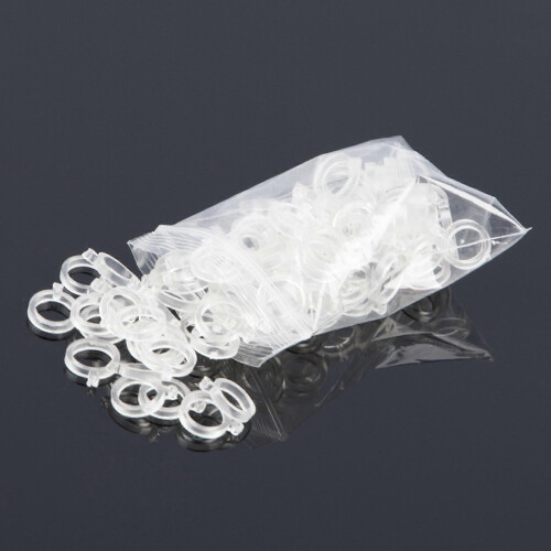 100 Stück Angelpellets-Köderbänder, elastische, transparente Köderbänder für Karpfenangeln 2