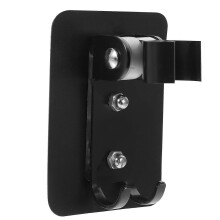 Wandmontierte, verstellbare Duschkopfhalterung für Handbrausen, schwarze Klemmhalterung