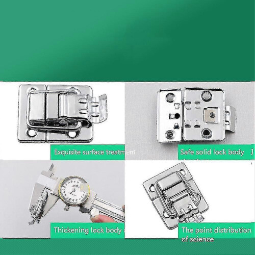 12pcs Silver Fastener Toggle Latches Catch Suitcase Boxes Buckles Trunk Lock 2