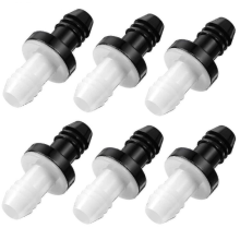 Válvula de retención enchufable de ABS de 3/8 de pulgada (10 mm) para combustible, aceite, agua, gas y aire - Válvula antirretorno unidirecc