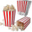 50 Pcs Popcorn Boxes Red And White Striped, Small Paper Candy Containers, Retro 2