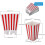 50 Pcs Popcorn Boxes Red And White Striped, Small Paper Candy Containers, Retro 3