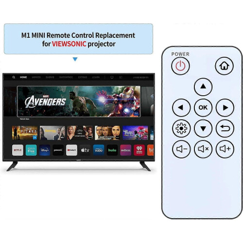 Replacement Remote Control fit for ViewSonic M1 mini Plus Pocket Cinema Projector VS18039 2