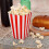 50 Pcs Popcorn Boxes Red And White Striped, Small Paper Candy Containers, Retro 4