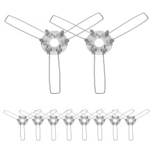 Lampshade Spring Adapter Clip Lampshade Stabilizing Decor Silver 10Pcs