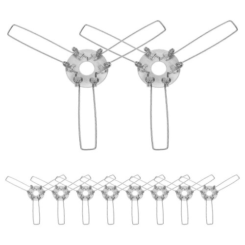 Lampshade Spring Adapter Clip Lampshade Stabilizing Decor Silver 10Pcs
