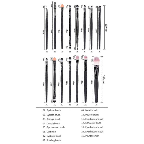 15-piece Makeup Brush Set Makeup Makeup Face Makeup Tools 2