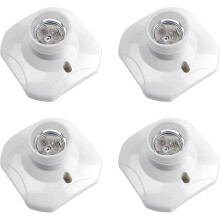 Douille Plafond E27 Visser, Douille E27 Garage, AC 220-240V, Support Douille pour Ampoule LED, Base Plafonnier Culot E27, Base de Lampe Plastique Bla