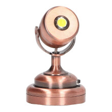 Luz l??ser LED miniatura para casa de mu?ecas con interruptor de base para casa de mu?ecas a escala 1:12, color bronce.