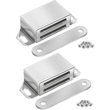 Magnetische Türschlösser aus Edelstahl für Badezimmer, Küche, Schiebetüren, Fenster und Schränke (10 kg Zugfestigkeit, 2er-Pack)