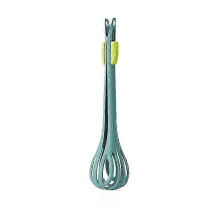 2-in-1 Grüner Eierquirl & Küchenzange – Multifunktionaler Schneebesen zum Kochen, Backen und für Nudeln
