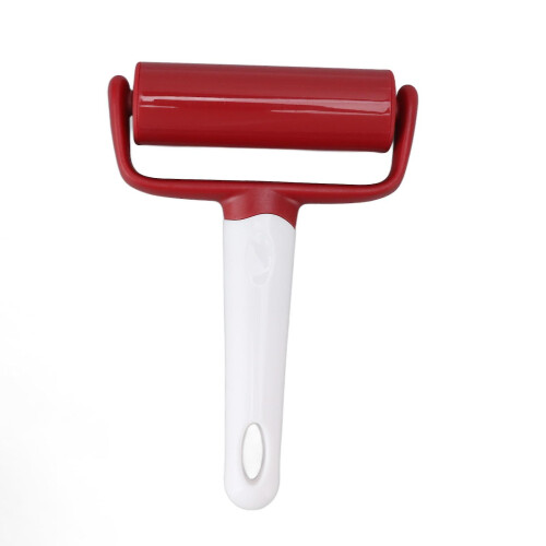 Small Rolling Pin Prevent Slip Hangable T Type Plastic Dough Roller with Handle for Pizza Pie Crust 1