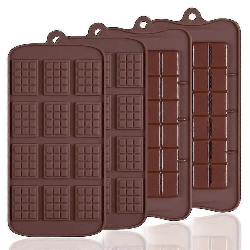 4 Pack Chocolate Mold,12-cavity Non-stick Silicone Candy Mould 1