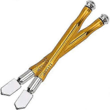 2er-Pack Wolframkarbid-Glasschneider (3–15 mm) mit Metallgriff für Glas, Fliesen, Keramik, Marmor, Granit und Stein