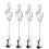 4PCS Musical Note Dessert Spoons - Decorative Mixing Teaspoons for Home Kitchen 1
