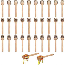 30 Honigrührstäbchen aus Holz, 8 cm Mini-Löffel für Küche und Esszimmer