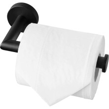 Stainless Steel Black Toilet Paper Holder Wall Mounted - Matte Black SUS 304 Bathroom WC Roll Holder