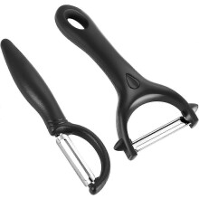 2-teiliges Gemüseschäler-Set aus Edelstahl – Scharfer, manueller Kartoffelschäler mit ergonomischem Griff für die Küche